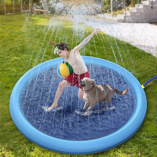 Halkfri stänkskydd för barn och hundpool utomhus Lyckades