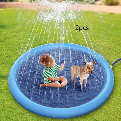 Halkfri stänkskydd för barn och hundpool utomhus Lyckades